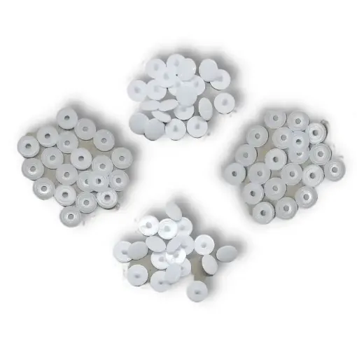 Imagen de Broches de plastico de 9mm de colores x20 unidades color blanco