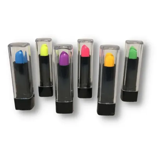 Imagen de Lapiz labial maquillaje UV Party Time Set de 6 colores NEON diferentes