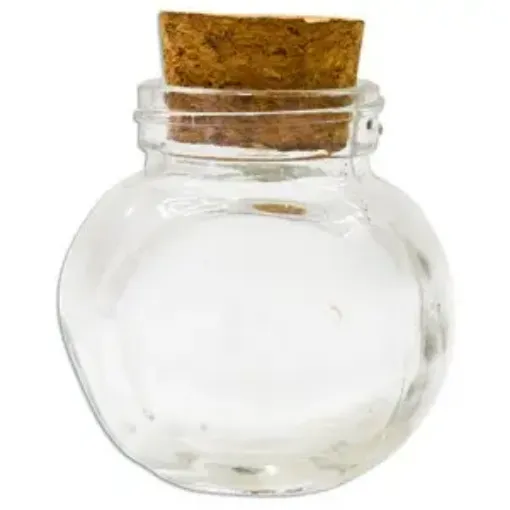 Imagen de Frasco de vidrio con tapon de corcho de 6*5.5cms. FQ0003