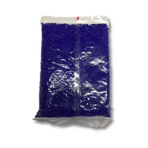 Imagen de Mostacillas grandes cuentas mostacillon 4x2.5mms en paquete de 450grs color Azul oscuro opaco