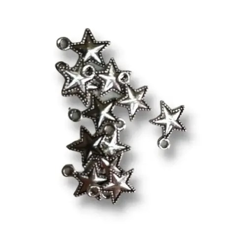Imagen de Dije de metal forma estrella ptos de 15mms por 12 unidades color Niquel