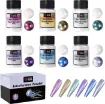 Imagen de Pigmentos concentrados para resina polvo de mica "LETS RESIN" kit de 6 colores Nacarados perlados x10grs