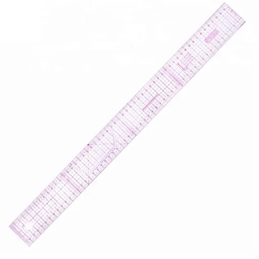 Imagen de Regla de acrilico flexible multifuncional para realizar patrones en costura nro.B-55 Multi function numeral ruler de 55x5cms.