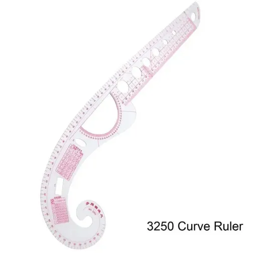 Imagen de Regla de acrilico flexible multifuncional para realizar patrones en costura nro.3250 curve ruler de 51.5x13cms.