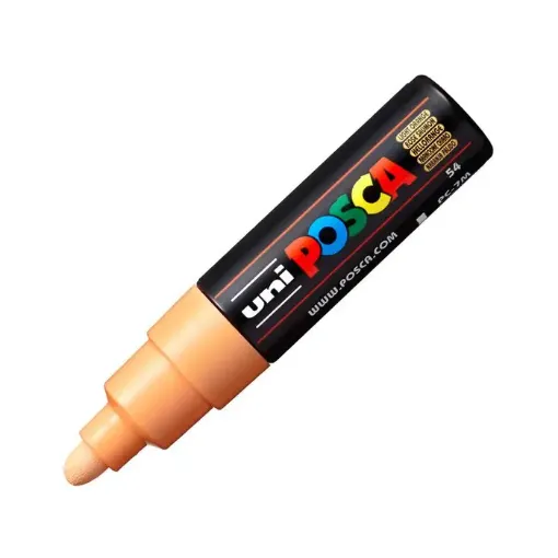 Imagen de Marcador de tinta pigmentada a base de agua UNI POSCA trazo Grueso 8mm PC-8K color NARANJA CLARO 54