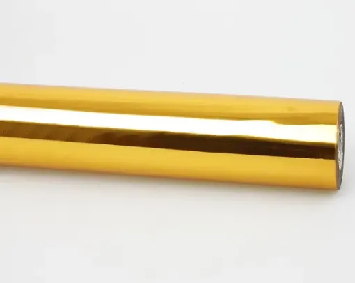 Imagen de Hoja dorada para estampar folha foil hot stamping de 60cms de ancho en rollo 10mts