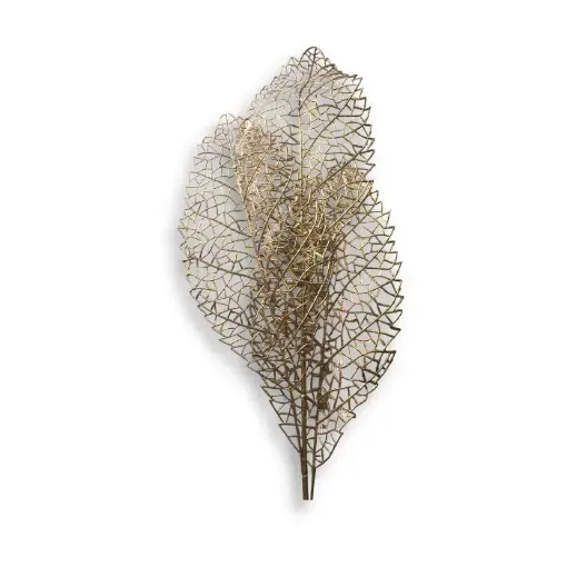 Imagen de Ramo decorativo plastico de hojas doradas de 70cms. FD379
