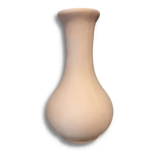 Imagen de Florero de ceramica de molde nro.53 con boca ancha y cuello largo de 16x31cms.