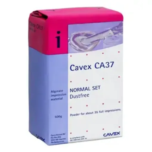 Imagen de Alginato en polvo para impresiones corporales CAVEX CA37 de secado Normal Set en paquete de 453grs