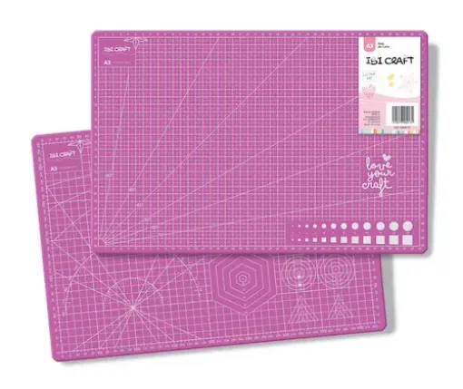 Imagen de Base para corte cutting mat "IBI CRAFT" A3 de 30*42cms. rosada para manualidades