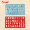 Imagen de Juego de plantillas abecedario "FOSKA" set de 2 reglas con stenciles de 22x13cms