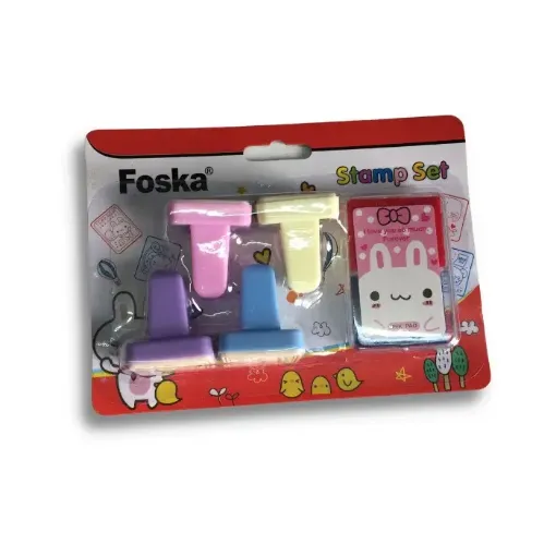 Imagen de Sellos mini infantiles "FOSKA" *4 formas diferentes con almohadilla YZ2003