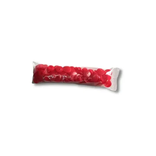 Imagen de Broches de plastico de 10mms x25 unidades color Rojo