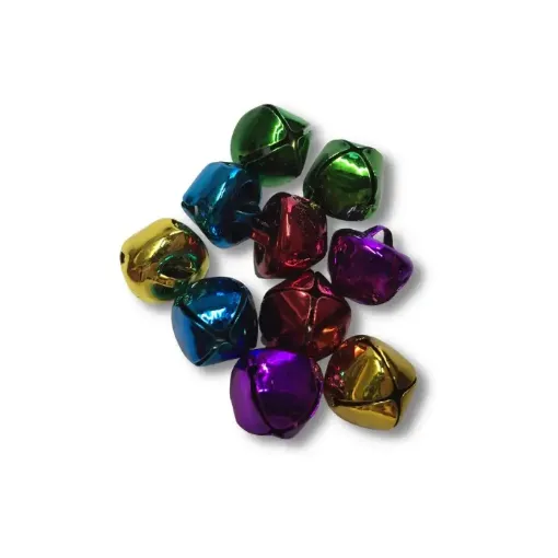 Imagen de Cascabeles de colores de 14mms por 50 unidades colores surtidos