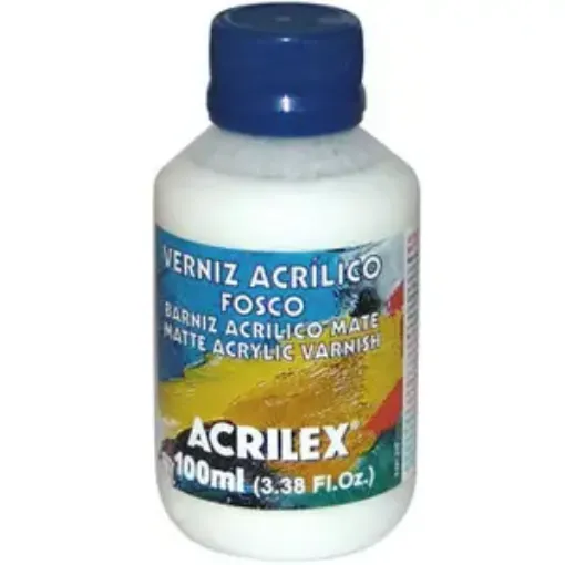 Imagen de Barniz acrilico lechoso con terminacion mate "ACRILEX" en frasco de 100 ml