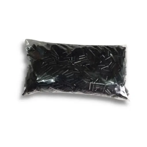 Imagen de Mostacillas canutillos en paquete de 50grs color Negro mate de 7mms