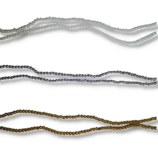 Imagen de Hilo de perlas sueltas de 5mms 150cms. 280 unidades aprox color Plata
