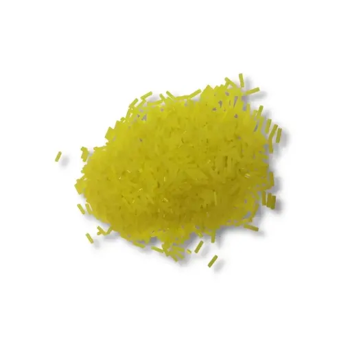 Imagen de Mostacillas canutillos en paquete de 50grs color Amarillo cristal de 7mms