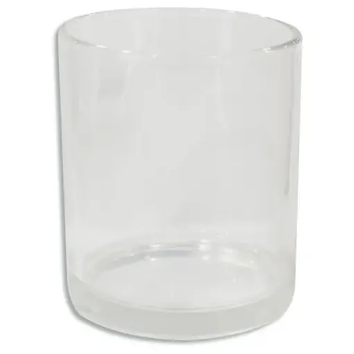 Imagen de Portavela de vidrio tipo vaso recto chico de 7x8cms. FX0864
