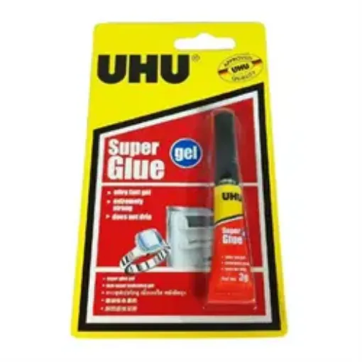Imagen de Pegamento adhesivo "UHU" instantaneo Super Glue Gel 3grs