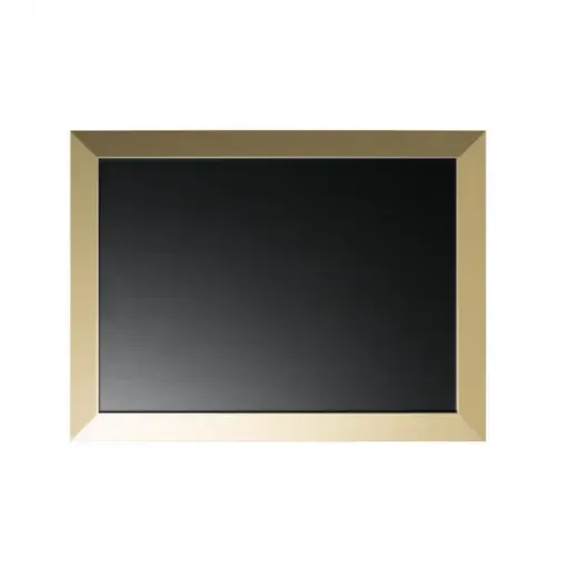Imagen de Cartelera pizarra negra "BI-OFFICE" con marco de madera dorado de 45x60cms