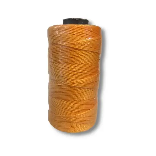 Imagen de Hilo cordon encerado fino 100% polyester 2 cabos cono de 100grs 150mts DI AMORE color Amarillo