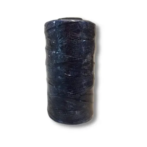 Imagen de Hilo cordon encerado fino 100% polyester 2 cabos cono de 100grs 150mts DI AMORE color Azul