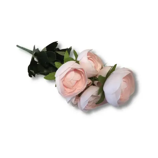 Imagen de Ramo de flores artificiales marimonias de tono pastel 30cms x7 unidades T-2253 color Rosado