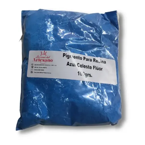 Imagen de Pigmento en polvo para resina fluorescente *100grs. color Azul fluo