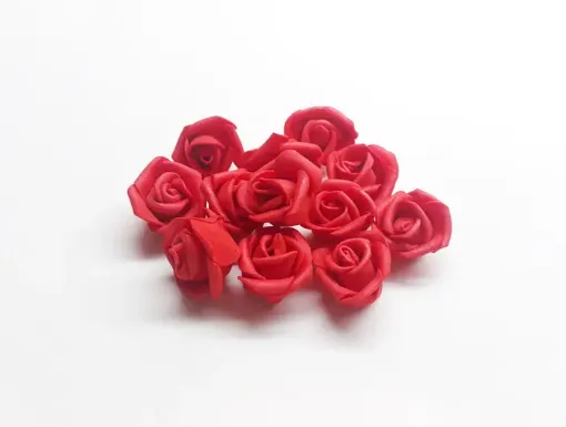 Imagen de Rosa foam de goma eva de 3cms  paquete de 10 unidades color Rojo