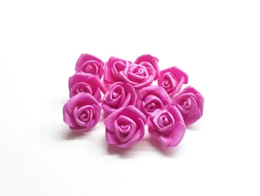 Imagen de Rosa foam de goma eva de 3cms  paquete de 10 unidades color Fucsia