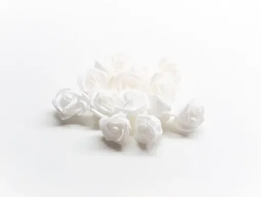 Imagen de Rosa foam de goma eva de 3cms  paquete de 10 unidades color Blanco