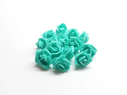 Imagen de Rosa foam de goma eva de 3cms  paquete de 10 unidades color Aqua