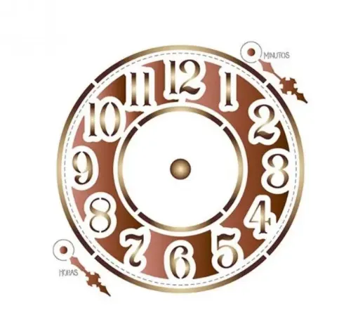 Imagen de Stencil marca LITOARTE de 10x10cms. cod.STX-357 Reloj