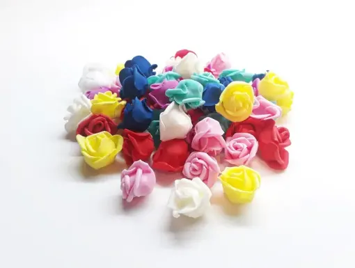 Imagen de Rosa foam de goma eva de 3cms  paquete de 10 unidades variedad de colores a eleccion