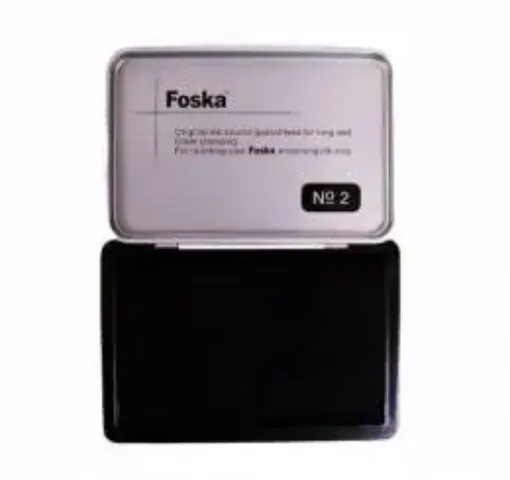Imagen de Almohadilla para sellos "FOSKA" Nro.2 de 8.4x12.2cms con tinta Negra