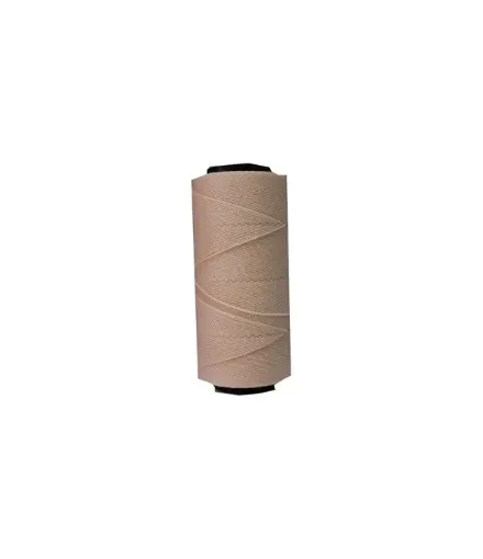 Imagen de Hilo cordon encerado fino 100% polyester 2 cabos cono de 100grs 150mts SETTANYL color 0366 piel clara