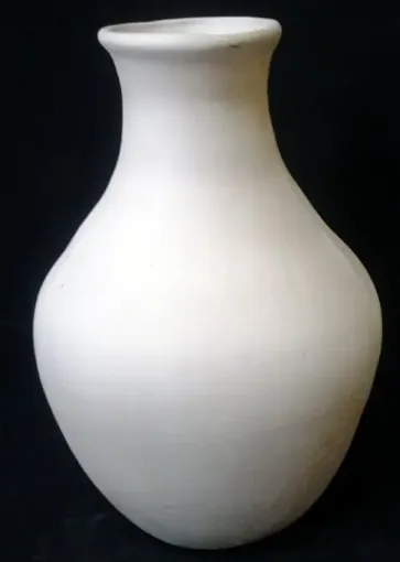 Imagen de Florero de ceramica de molde mediano ancho abajo de 19x27cms No.54