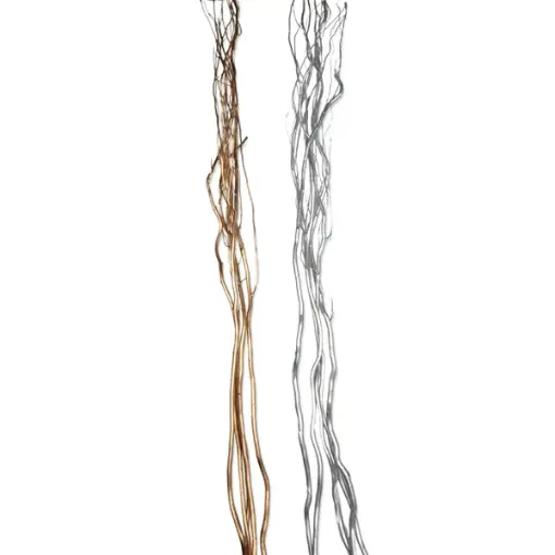 Imagen de Vara decorativa de mimbre metalizado x5 varas de 170cms FY0195 color plata 