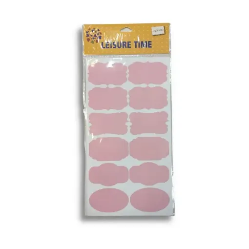 Imagen de Etiquetas autoadhesivas de colores de 6x3.5cms plancha con 24 unidades MG4170-2 color Rosado