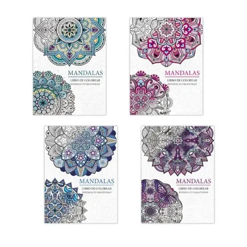 Imagen de Libro para colorear serie Mandalas Potencia tu Creatividad con 80 paginas de 21x28cms Tapa Azul