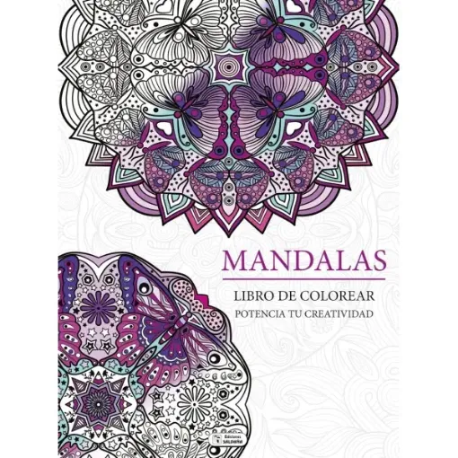 Imagen de Libro para colorear serie Mandalas Potencia tu Creatividad con 80 paginas de 21x28cms Tapa Violeta