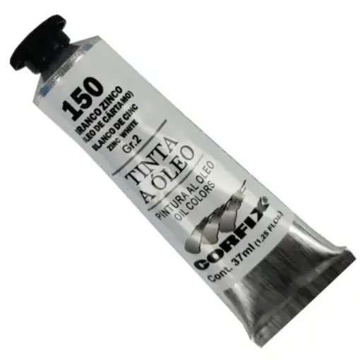 Imagen de Oleo en pomo "CORFIX" con aceite de Cartamo x120ml color Blanco de Zinc