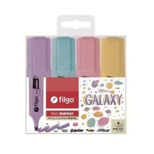 Imagen de Set de 4 resaltadores FILGO Text Marker x4 colores Galaxy