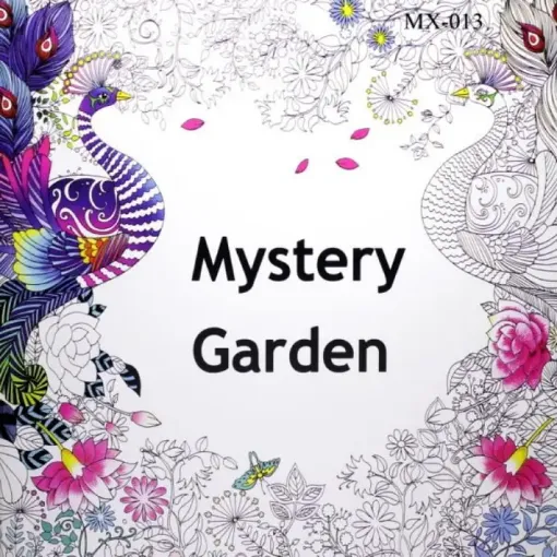 Imagen de Libro para pintar adultos anti estress 24 paginas 25x25cms Mystery Garden