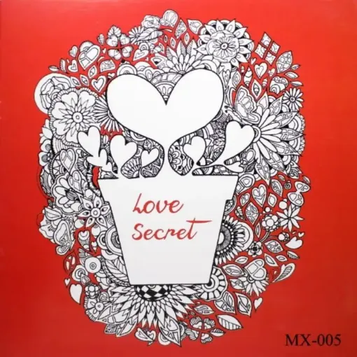 Imagen de Libro para pintar adultos anti estress 24 paginas 25x25cms Love Secret