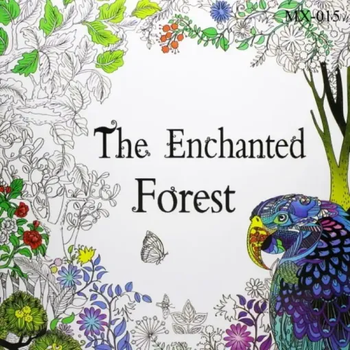 Imagen de Libro para pintar adultos anti estress 24 paginas 25x25cms The Enchanted Forest