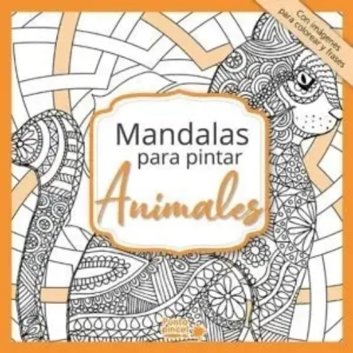 Imagen de Libro para colorear serie Mandalas para pintar Inspiracion con 48 paginas de 22x22cms Tapa Animales