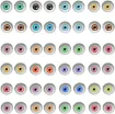 ojos realistas vidrio humanos 15mms para munecos taxidermia x10 unidades colores surtidos 2
