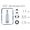 botella mini vidrio 50ml tapa rosca aluminio 1